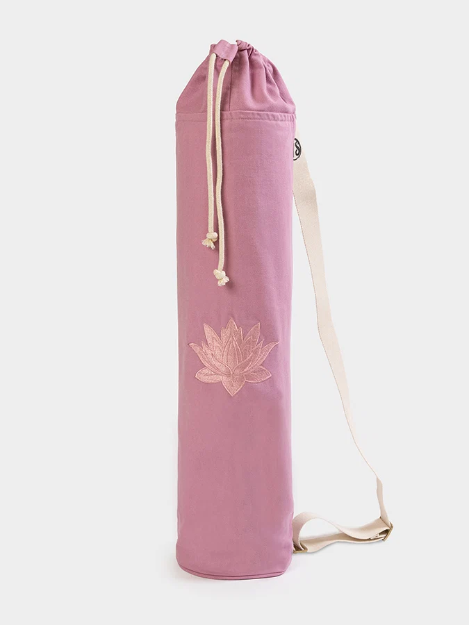 GOTS Organic Cotton Lotus Yoga Mat Bag